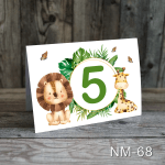 Numere de masa botez - Safari - NM-68 - imagine 6