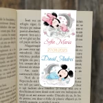 Semn de carte magnetic - marturie botez - Mickey si Minnie Mouse - SCMB-03 - imagine 2