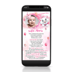 Invitatie digitala botez cu poza - fetite - IDFF-12