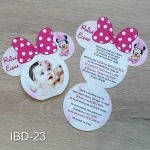 Invitatii botez fete - Decupate Minnie Mouse - IBD-23