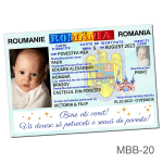 Magnet buletin - baietel - MBB-20