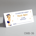Plic de bani botez baieti - Micul print - CMB-36