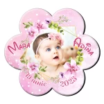 Marturii magnetice cu plic roz printat - Floare - EMBP-005 - imagine 2