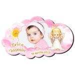 Marturii magnetice cu plic roz printat - Nor - EMBP-023 - imagine 2