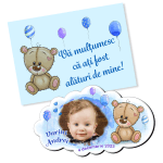 Marturii magnetice cu plic albastru printat - Nor - EMBP-017