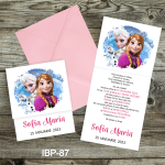 Invitatii botez cu plic colorat - Frozen - IBP-87 - imagine 2
