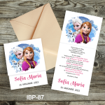 Invitatii botez cu plic colorat - Frozen - IBP-87 - imagine 4