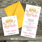 Invitatii botez cu plic colorat - Ingerasi - IBP-79 - imagine 4