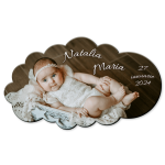 Marturii botez magnetice forma norisor pentru fete - MCN-92 - imagine 2