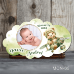 Marturii botez magnetice forma norisor - Ursulet in avion - MCN-65