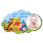 Marturii botez magnetice forma norisor - Winnie the Pooh - MCN-61 - imagine 2