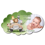 Marturii botez magnetice forma norisor - Safari - MCN-38 - imagine 2