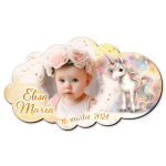 Marturii botez magnetice forma norisor - Unicorn - MCN-48 - imagine 2
