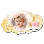 Marturii botez magnetice forma norisor - Unicorn - MCN-46 - imagine 2
