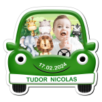 Marturii botez magneti baieti - Masina - Safari - MFM-25 - imagine 2