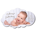 Marturii botez magnetice forma norisor pentru baieti - MCN-92 - imagine 2