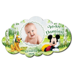Marturii botez magnetice forma norisor - Mickey Mouse si Pluto - MCN-76 - imagine 2