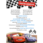 invitatii digitale botez Cars