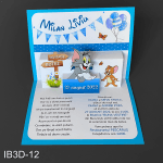 invitatii 3D botez baiat