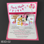 invitatii 3D botez fata