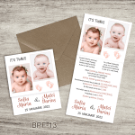 invitatii botez gemeni