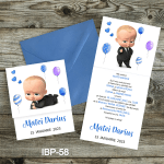 Invitatii botez haioase Baby Boss