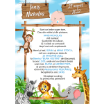 invitatii digitale botez Jungla