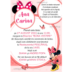 invitatii botez online Minnie Mouse
