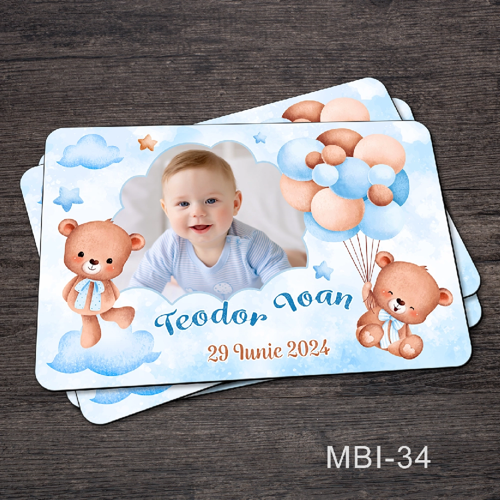 marturii botez ieftine baieti MBI-34 ursuleti marturii botez ieftine magneti ursuleti