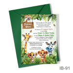 invitatii botez cu poza safari