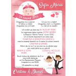 Invitatie digitala nunta si botez fete