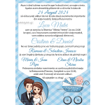 Invitatie digitala nunta si botez baieti