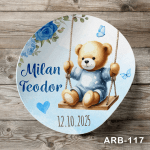 etichete adezive personalizate Ursulet in leagan