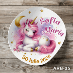 etichete autocolante rotunde Unicorn