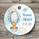 etichete botez Ursulet in balon cu aer cald