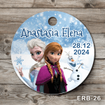 etichete carton personalizate Frozen, Elsa si Anna