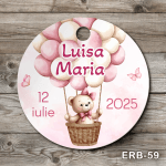etichete carton personalizate Ursulet cu baloane