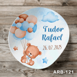 etichete personalizate autoadezive Ursulet cu baloane