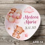 etichete personalizate autocolante Ursulet cu baloane