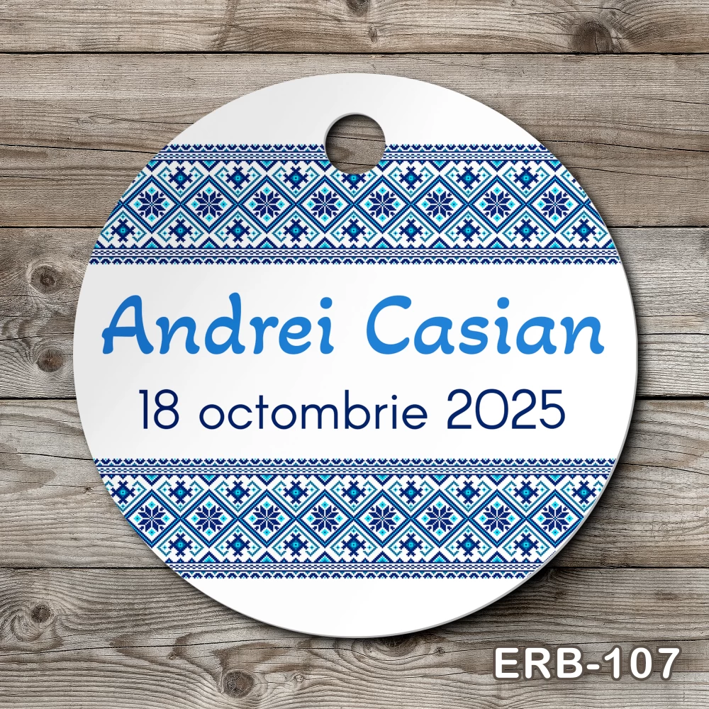 etichete rotunde Motive traditionale romanesti