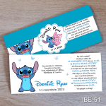 invitatii botez baietel Stitch