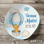 print etichete autoadezive Ursulet in balon cu aer cald