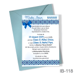 Invitatii botez baieti cu plic - Motive traditionale romanesti - IB-118 - imagine 2