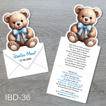 invitatii botez ursulet baiat