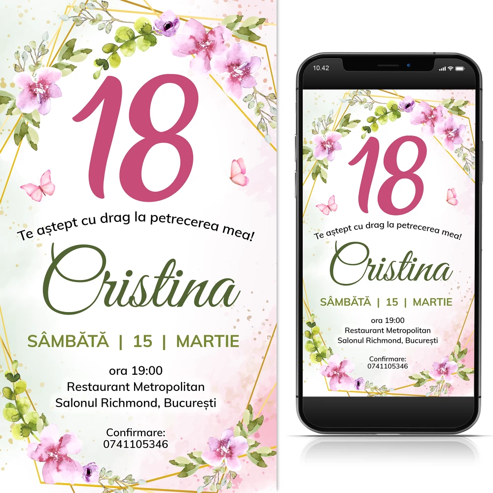 invitatie digitala majorat