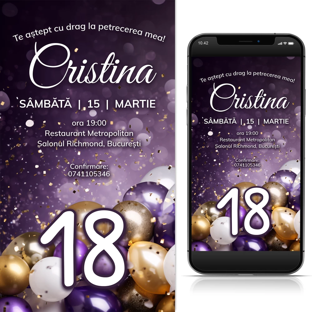 invitatie majorat