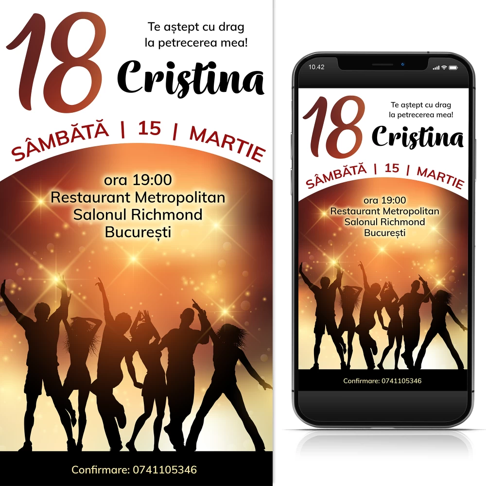 invitatii majorat fete