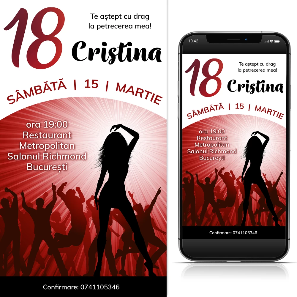 invitatii majorat fete