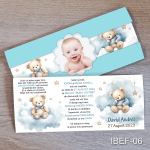 invitatii botez baiat cu poza Ursuleti