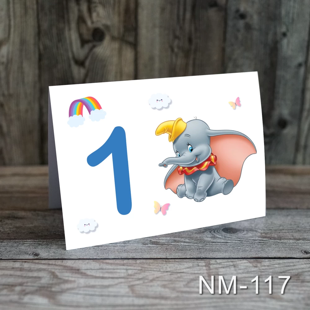 numere de masa botez baieti Elefantul Dumbo